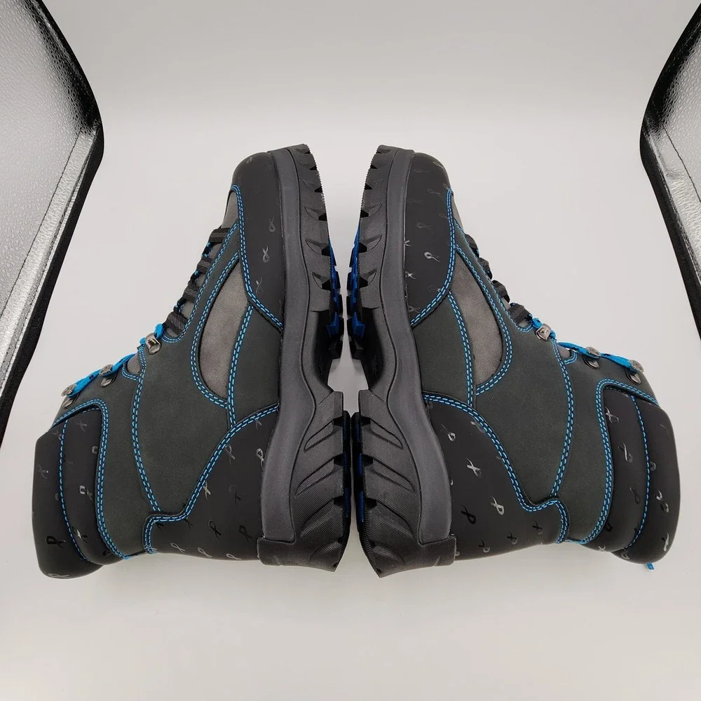 Lugz x Psychworld Ridgeline Chukka Boots Mens 10 Black & Blue Lace Up NEW in Box